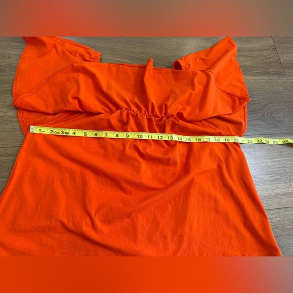 Eloquii Orange Off The Shoulder Ruffle Top Size 20 - Picture 8 of 10